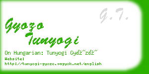 gyozo tunyogi business card